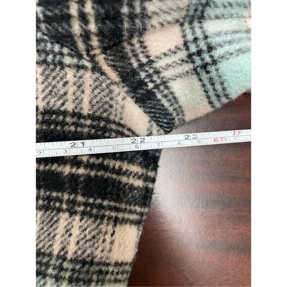 New York & Company Plaid Zip Up Peacoat Jacket Size Large - Picture 8 of 9